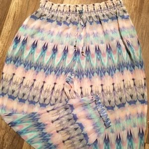 Victoria Secret Shear Beach Crop Pants Colorful Meduim